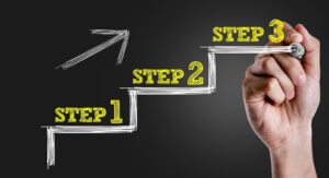 チョークで矢印を書く